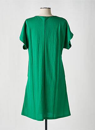 Rochie midi țesătură crep mâneci scurte verde SCORZZO femeie