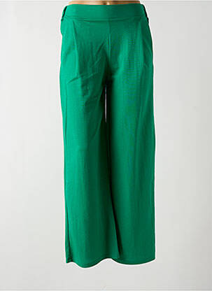 Pantalon larg buzunare mărime normală verde SCORZZO femeie
