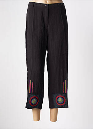 Pantalon trei sferturi negru JEAN DELFIN femeie