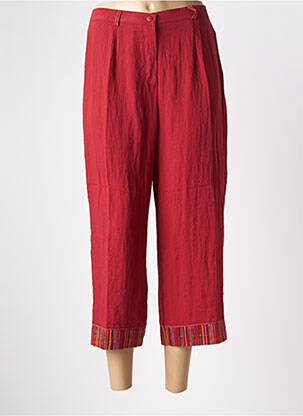 Pantalon trei sferturi roșu JEAN DELFIN femeie