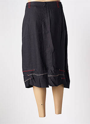 Fustă midi talie cu cleme negru JEAN GABRIEL femeie