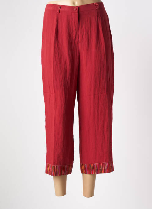 Pantalon trei sferturi roșu JEAN DELFIN femeie