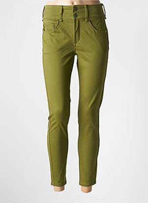 Pantalon 7/8 talie înaltă talie înaltă verde TIFFOSI femeie