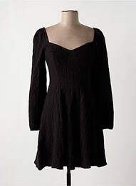 Rochie scurtă închidere cu fermoar la spate mâneci lungi negru DESIGUAL femme