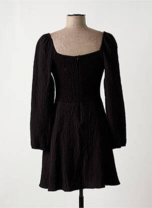 Rochie scurtă închidere cu fermoar la spate mâneci lungi negru DESIGUAL femeie