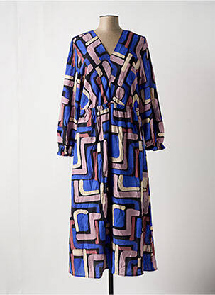 Rochie lungă mâneci lungi mâneci lungi albastru TOM TAILOR femeie