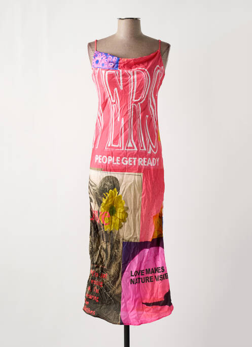 Rochie lungă roz DESIGUAL femeie