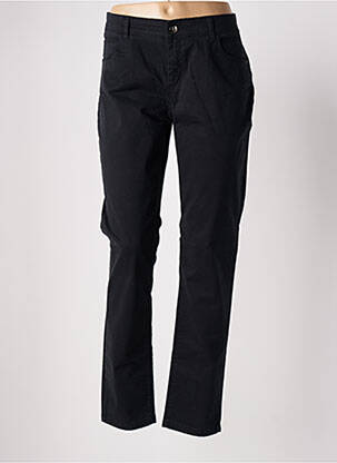 Pantalon drept închidere cu fermoar sub clapetă cu nasturi negru STREET ONE femeie