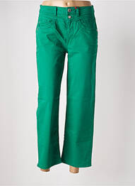 Pantalon 7/8 închidere cu fermoar sub clapetă cu nasturi verde STREET ONE femme