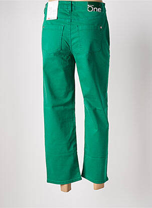 Pantalon 7/8 închidere cu fermoar sub clapetă cu nasturi verde STREET ONE femeie
