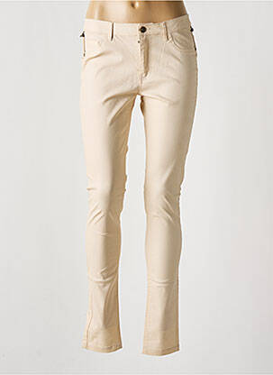 Pantalon slim bej VILA femeie