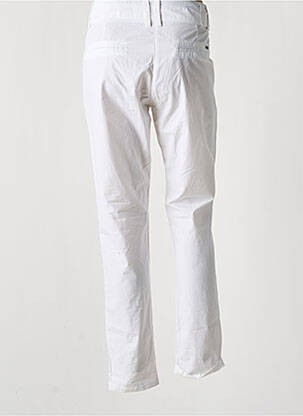 Pantalon chino țesătură poplin mărime normală alb KAPORAL femeie