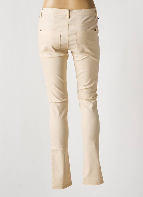 Pantalon slim bej VILA femeie
