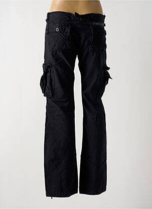 Pantalon cargo țesătură poplin talie joasă negru LE TEMPS DES CERISES femeie