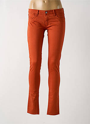 Pantalon slim talie joasă talie joasă portocalie LE TEMPS DES CERISES femeie