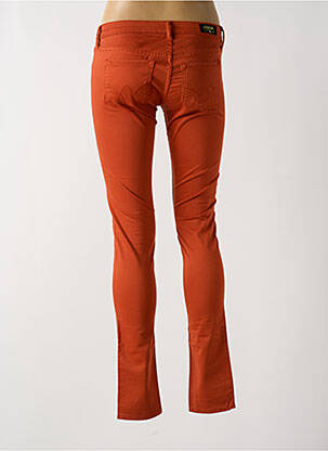 Pantalon slim talie joasă talie joasă portocalie LE TEMPS DES CERISES femeie