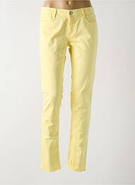 Pantalon slim talie joasă talie joasă galben LE TEMPS DES CERISES femeie