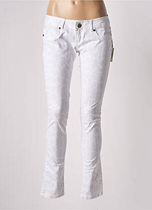 Pantalon slim talie joasă talie joasă alb LOIS femeie
