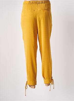 Pantalon drept talie cu cleme talie înaltă galben MOLLY BRACKEN femeie
