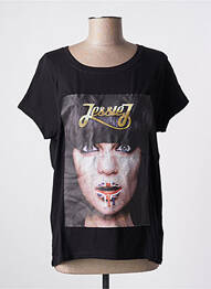 Tricou serigrafie mâneci scurte negru ELEVEN PARIS femme