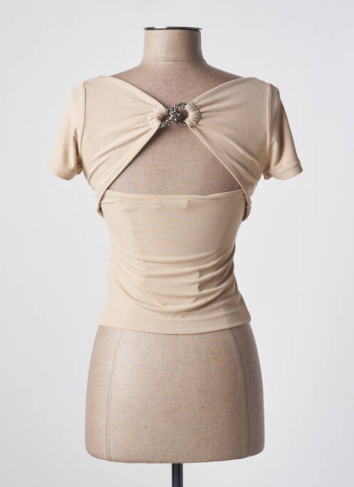 Top bej GUESS femeie