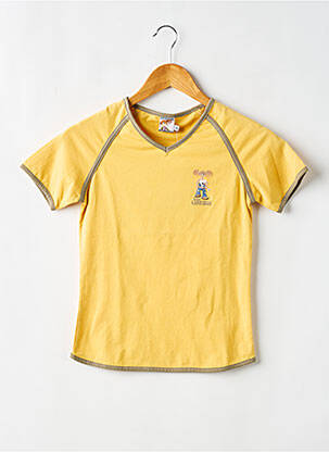Tricou croială cambrată mâneci scurte galben LILI VARICELLE fată
