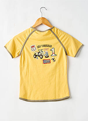Tricou croială cambrată mâneci scurte galben LILI VARICELLE fată