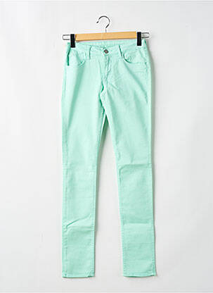 Pantalon slim albastru LE TEMPS DES CERISES fată