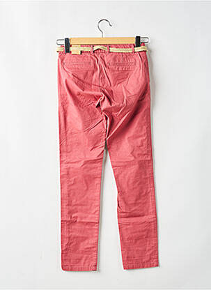 Pantalon chino țesătură poplin mărime reglabilă roz SCOTCH R'BELLE fată