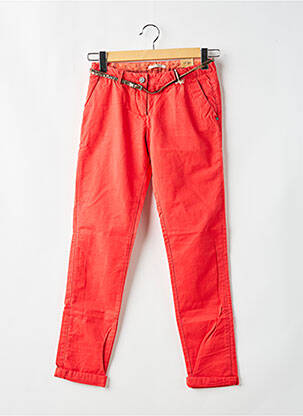Pantalon chino țesătură poplin mărime reglabilă portocalie SCOTCH R'BELLE fată