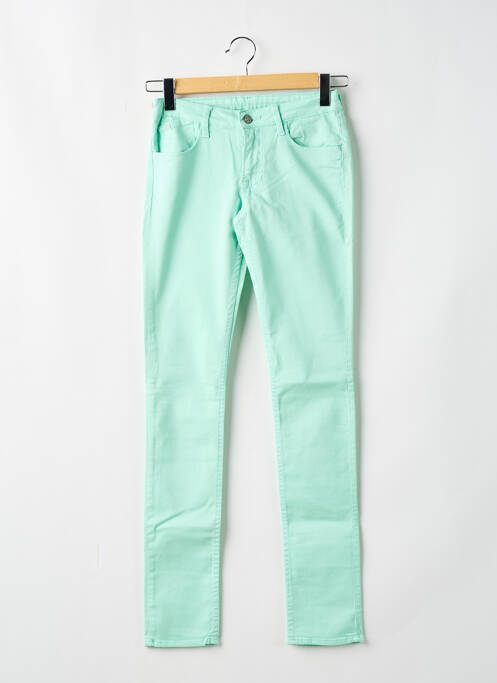 Pantalon slim albastru LE TEMPS DES CERISES fată