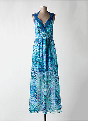 Rochie lungă albastru GUESS femeie