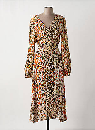 Rochie midi portocaliu GUESS femeie