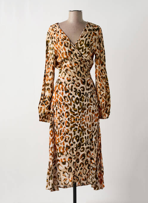 Rochie midi portocaliu GUESS femeie