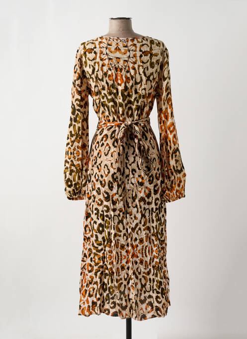 Rochie midi portocaliu GUESS femeie