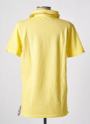 Polo broderie mâneci scurte galben BY CHARLIE B femeie