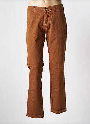 Pantalon chino țesătură poplin mărime normală maro BY CHARLIE B bărbat
