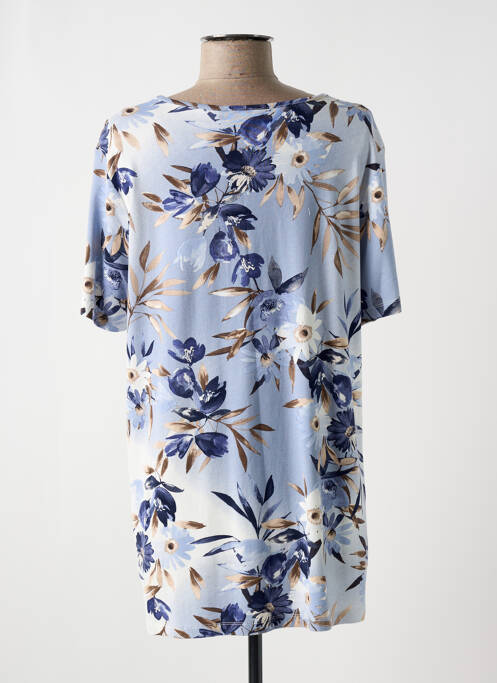 Tricou croială dreaptă mâneci scurte albastru MARINELLO femme