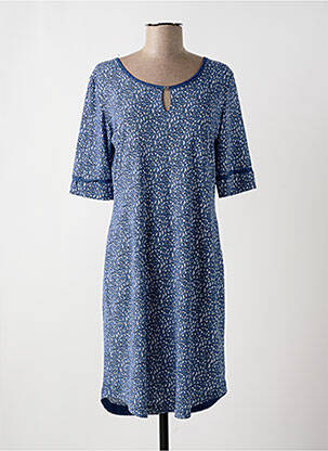 Rochie midi mâneci scurte mâneci scurte albastru GEVANA femeie