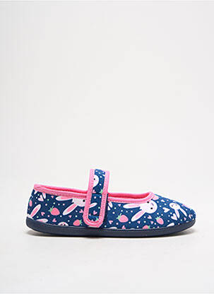 Papuci/Pantofi de casă albastru TOOTI fată