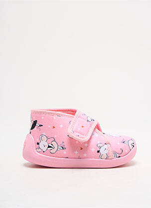 Papuci/Pantofi de casă roz TOOTI fată