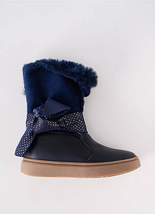 Botine/ghete umplută vârf rotund albastru GBB fată