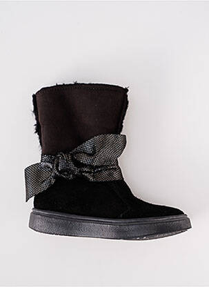 Botine/ghete umplută vârf rotund negru GBB fată