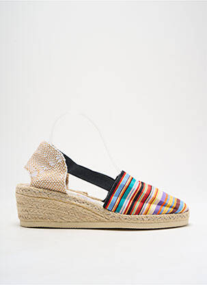 Espadrile vârf rotund toc de 4 la 6 cm bej CREATION CATALANE femeie