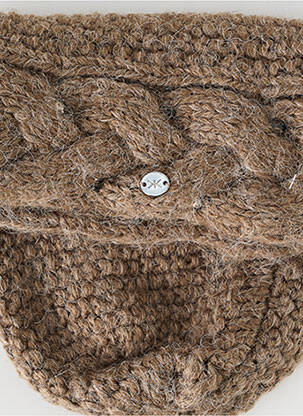 Căciulă tricot tricot pufos bej KOCCA femeie
