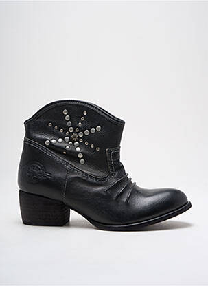 Botine/ghete material neted toc de 4 la 6 cm negru REPUBLYKA femeie