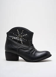 Botine/ghete material neted toc de 4 la 6 cm negru REPUBLYKA femeie