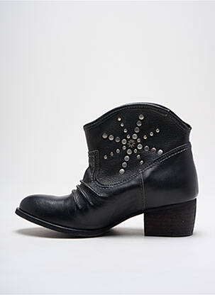 Botine/ghete material neted toc de 4 la 6 cm negru REPUBLYKA femeie