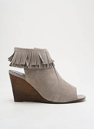 Botine/ghete nubuc toc de 7 la 9 cm gri MELINE femeie