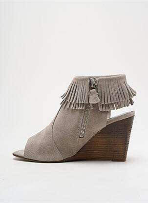 Botine/ghete nubuc toc de 7 la 9 cm gri MELINE femeie